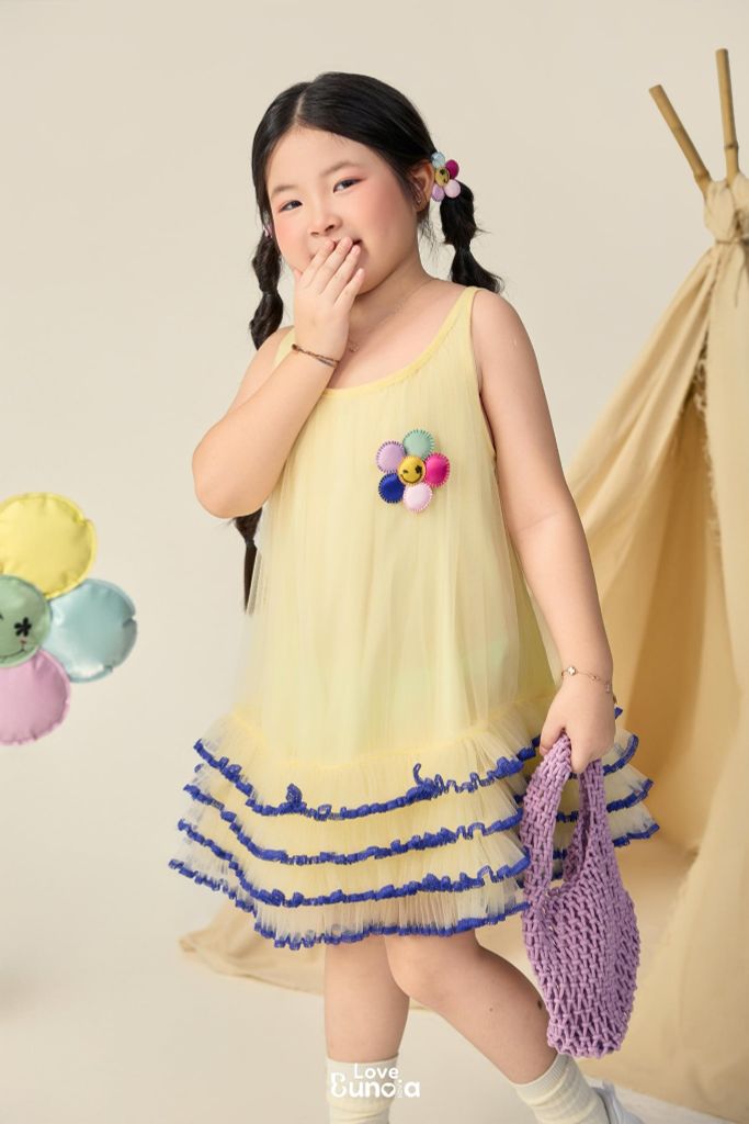 LE69 - Váy lưới tầng bèo