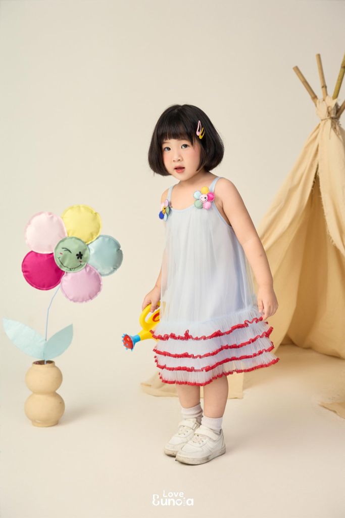 LE69 - Váy lưới tầng bèo
