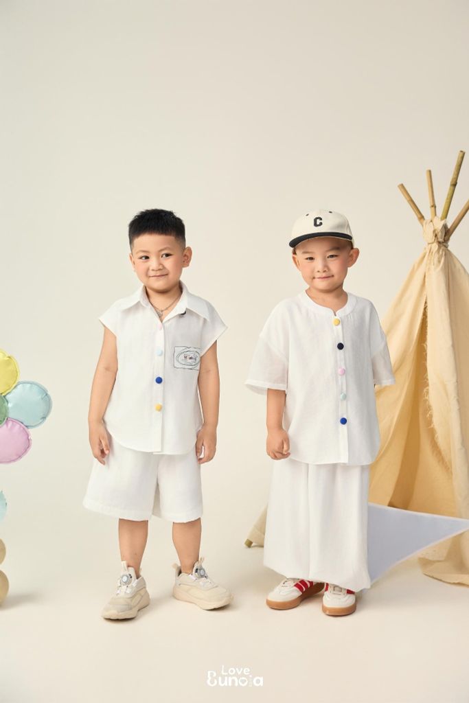 LE79 - Áo sơ mi ngắn tay vạt bầu