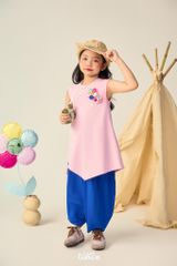 LE84 - Áo suông cotton vạt chéo