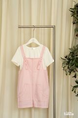 LE06 - Yếm vải thô Hàn cao cấp cho bé gái