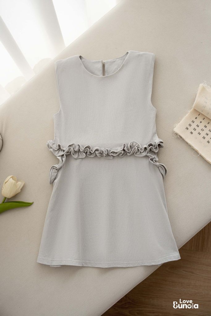 LE36 - Váy liền cotton cutout cho bé gái
