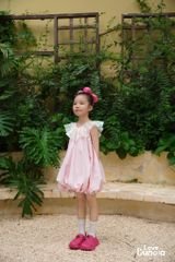 LE39 - Váy bí cổ bèo cho bé gái
