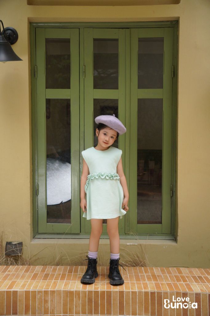 LE36 - Váy liền cotton cutout cho bé gái