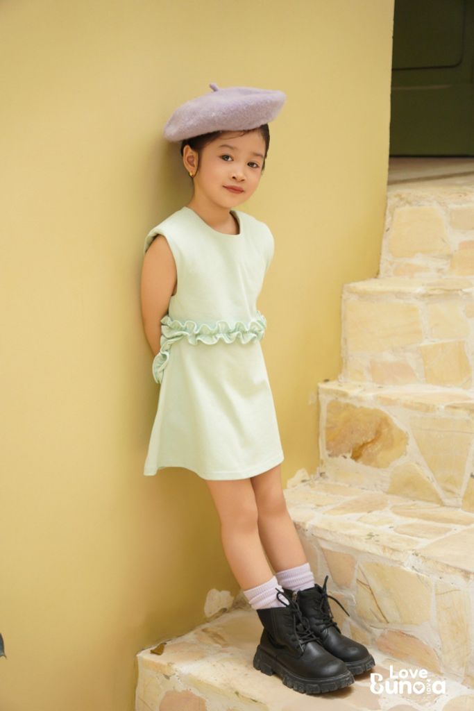 LE36 - Váy liền cotton cutout cho bé gái
