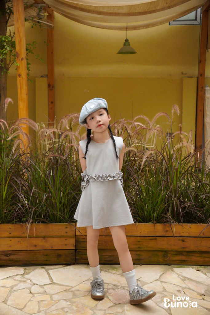 LE36 - Váy liền cotton cutout cho bé gái