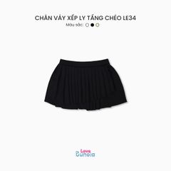 LE34 - Chân váy xếp ly tầng chéo