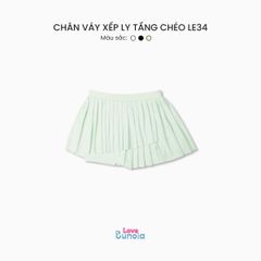 LE34 - Chân váy xếp ly tầng chéo