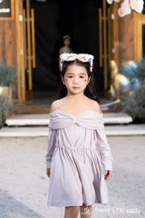 LE56 - Váy Thun Xếp Nhún Trễ Vai