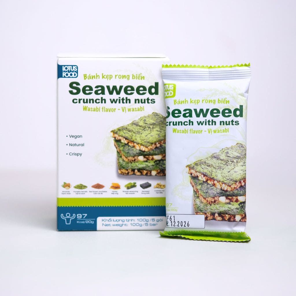 Seaweed Crunch with Nuts Wasabi Flavor