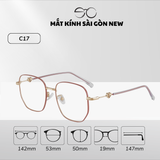  Gọng kính Kim loại Đa giác Lớn Nam nữ Unisex SGNew 34906 