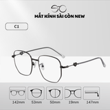  Gọng kính Kim loại Đa giác Lớn Nam nữ Unisex SGNew 34906 