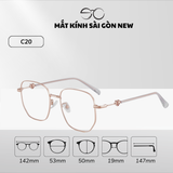  Gọng kính Kim loại Đa giác Lớn Nam nữ Unisex SGNew 34906 