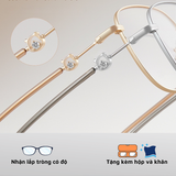  Gọng kính Kim loại Vuông Lớn Nam nữ Unisex SGNew 34905 