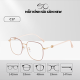  Gọng kính Kim loại Vuông Lớn Nam nữ Unisex SGNew 34905 