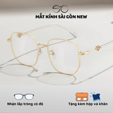 Gọng kính Kim loại Đa giác Lớn Nam nữ Unisex SGNew 34906 