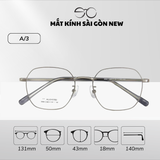  Gọng kính Kim loại Siêu nhẹ Đa giác Lớn Nam nữ Unisex SGNew 3009 