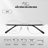  Gọng kính Kim loại Siêu nhẹ Đa giác Lớn Nam nữ Unisex SGNew 3009 