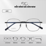  Gọng kính Kim loại Siêu nhẹ Đa giác Lớn Nam nữ Unisex SGNew 3009 