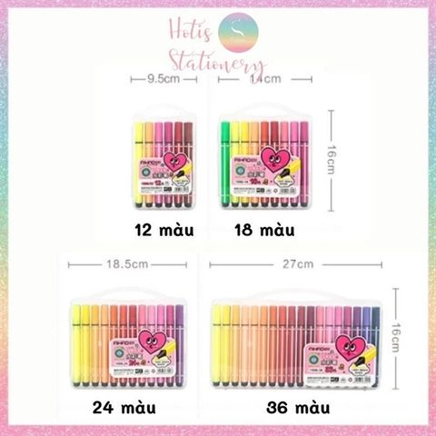  Bộ bút dạ màu AIHAO 1996 12 màu (96) 