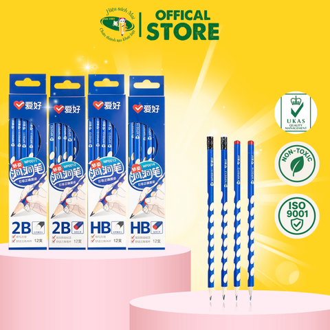  Bút chì 2B/HB Aihao WP0011, WP0012, WP0013, WP0014 Chính Hãng - Có Tại Hiệu Sách Mai 