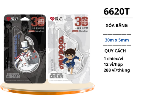  Xoá băng Aihao hình Conan 30m*5mm 6620T (24/288) 