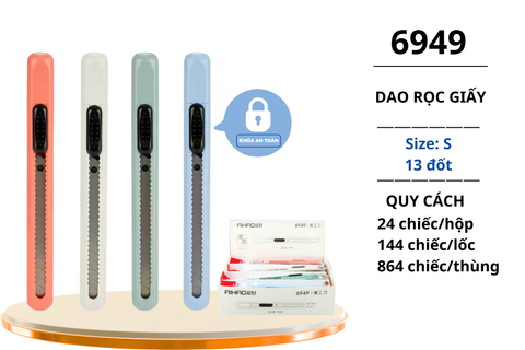  Dao rọc giấy Aihao 9cm 6949 
