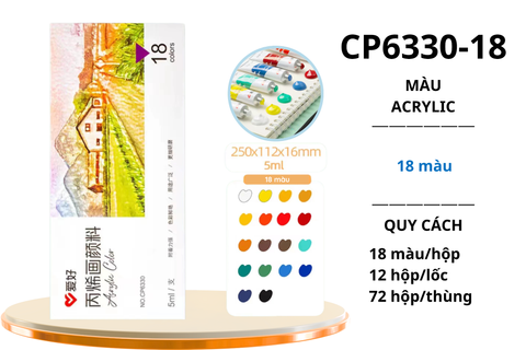  Bộ bút dạ màu Acrylic hình phong cảnh AIHAO CP6330 18 màu (72) 