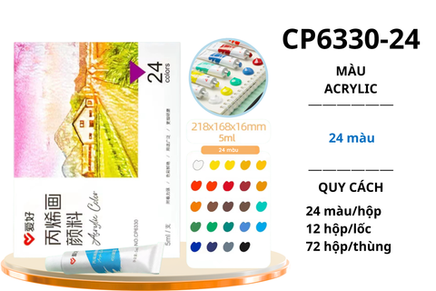  Bộ bút dạ màu Acrylic hình phong cảnh AIHAO CP6330 24 màu (72) 
