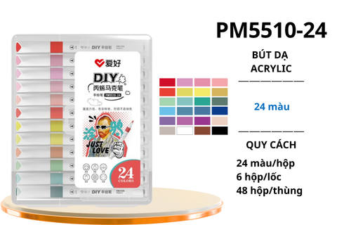  Bộ bút dạ màu Acrylic AIHAO PM5510 24 màu (48) 
