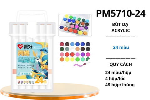  Bộ bút dạ màu Acrylic AIHAO PM5710 24 màu (48) 