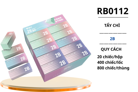  Tẩy hình chữ nhật lượn sóng 2B AIHAO RB0112 (20/400/800) 