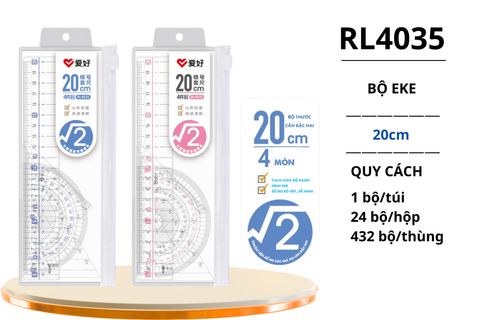  Bộ Eke nhựa 18cm AIHAO RL4035 (24/432) 