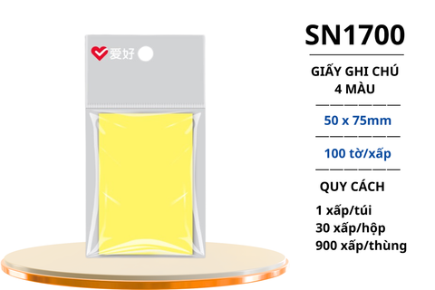  Giấy nhớ Aihao 4 màu SN1700 (50x75mm)(30/900) 