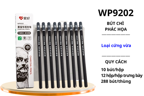  Bút chì thân đen B AIHAO WP9202 (10/120/2880) 