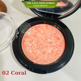  Phấn Má Hồng Bắt Sáng Tặng Kèm Chổi THEFACESHOP MARBLE BEAM BLUSHER 7g 