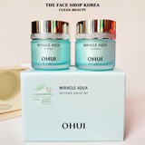  Bộ kem dưỡng cấp nước dưỡng ẩm da sáng toàn diện OHUI Miracle Aqua Gel Cream 50ml + 50ml 