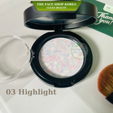  Phấn Má Hồng Bắt Sáng Tặng Kèm Chổi THEFACESHOP MARBLE BEAM BLUSHER 7g 