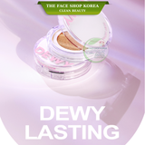  Phấn Nước Dưỡng Da Căng Mịn Đẹp Tự Nhiên Lâu Trôi Thuần Chay Vegan THE FACE SHOP DEWY LASTING CUSHION SPF50+ PA+++ 