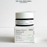  Kem dưỡng thuần chay chống lão hoá, săn chắc, căng bóng da The Face Shop Alltimate Vegan Mucin Peptide 8 Cream 50ml 