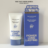  Kem Chống Nắng Collagen Lâu Trôi THEFACESHOP Power Long Lasting Silky Fit Collagen Sun Cream 50ml 