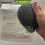  Bông rửa mặt bọt biển làm sạch sâu da mặt sợi mềm mại khử khuẩn Charcoal & Konjac Cleansing Puff The Face Shop 