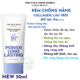  Kem Chống Nắng Collagen Lâu Trôi THEFACESHOP Power Long Lasting Silky Fit Collagen Sun Cream 50ml 