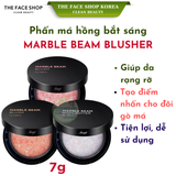  Phấn Má Hồng Bắt Sáng Tặng Kèm Chổi THEFACESHOP MARBLE BEAM BLUSHER 7g 