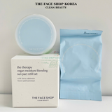  Kem chống nắng dạng nén Chống lão hóa THE FACE SHOP The Therapy Vegan Moisture Blending Sun Pact Refill Set SPF50+PA++++ 