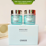  [Hàng Công Ty] Bộ kem dưỡng cấp nước dưỡng ẩm da sáng toàn diên O HUI Miracle Aqua Gel Cream 50ml + 50ml 
