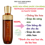  Nước Hoa Hồng Chống Lão Hóa THEFACESHOP Yehwadam Myeonghan Miindo Ultimate Toner 160ml 