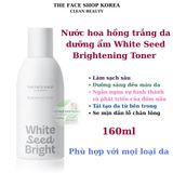  Nước hoa hồng trắng da dưỡng ẩm se khít lỗ chân lông The Face Shop White Seed Brightening Toner 160ml 
