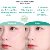  Phấn phủ trang điểm dạng nén nâng tông thấm hút nhờn THEFACESHOP fmgt OIL CLEAR SKIN COVER COMPACT 9g 