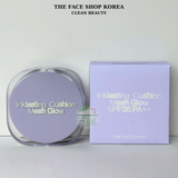  Phấn nước căng bóng da Cải thiện nhăn Hàn Quốc Thuần chay THE FACE SHOP Ink Lasting Cushion Mesh Glow Cushion SPF35 PA++ 12g 
